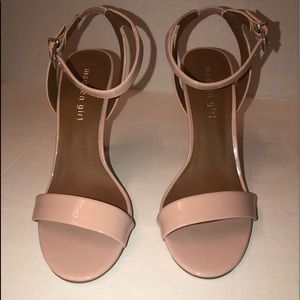 Nude Madden Girl open toe heels. Size 8.5.
